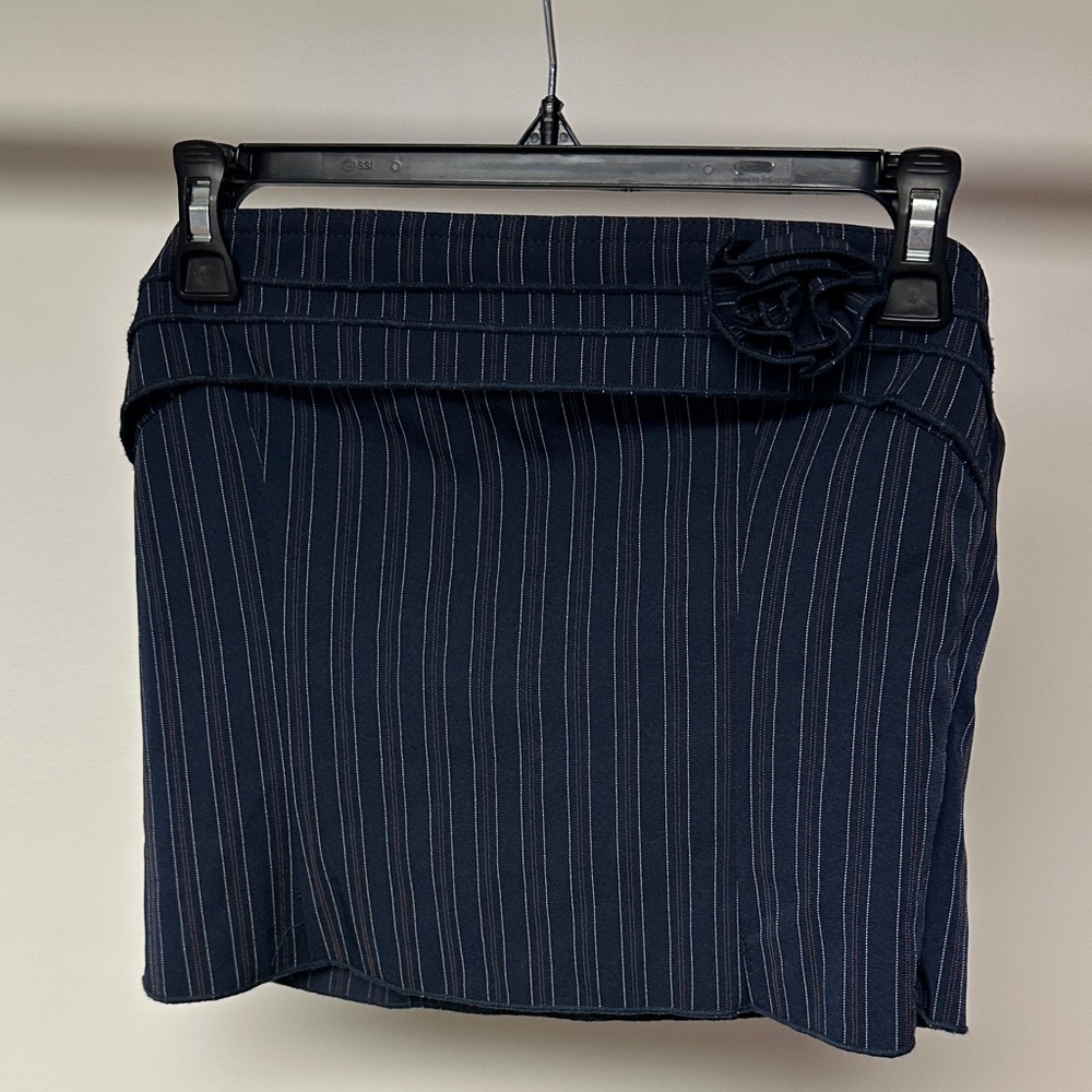 Motel Rocks Navy Pinstripe Tube Top
